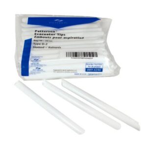 Patterson® HVE Aspirator Tips – Disposable – 50/Pkg - Slotted