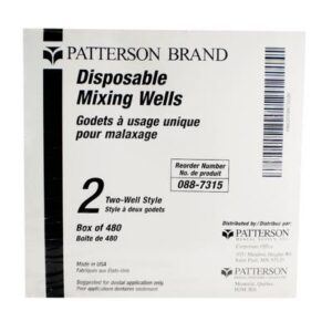 Patterson® Disposable Mixing Wells – White - 2 Well