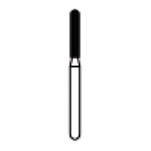 NTI® Diamond Burs – FG, Fine, Cylinder Round End, 5/Pkg # F881, 1.4 mm Diameter, 8.0 mm Length