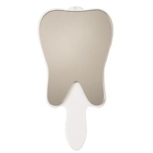 Tooth-Shaped Hand Mirror, 5-3/4" W x 11" Hx 1/4" D