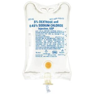 V Solution Dextrose 5% and 0.45% Sodium Chloride Injection USP, 500 ml Container