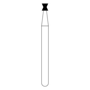 NTI® Diamond Burs – FG, Medium, Hourglass Flat End, # M813, 5/Pkg 1.4 mm Diameter, 1.6 mm Length